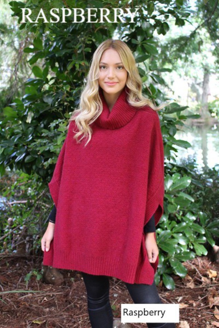 Lothlorian Merino Possum Lush Cowl Neck Poncho image 4
